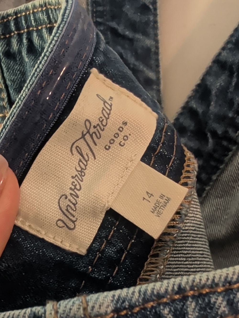 Universal Thread Dark Indigo Denim Romper - Picture 3 of 3